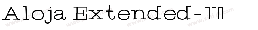 Aloja Extended字体转换